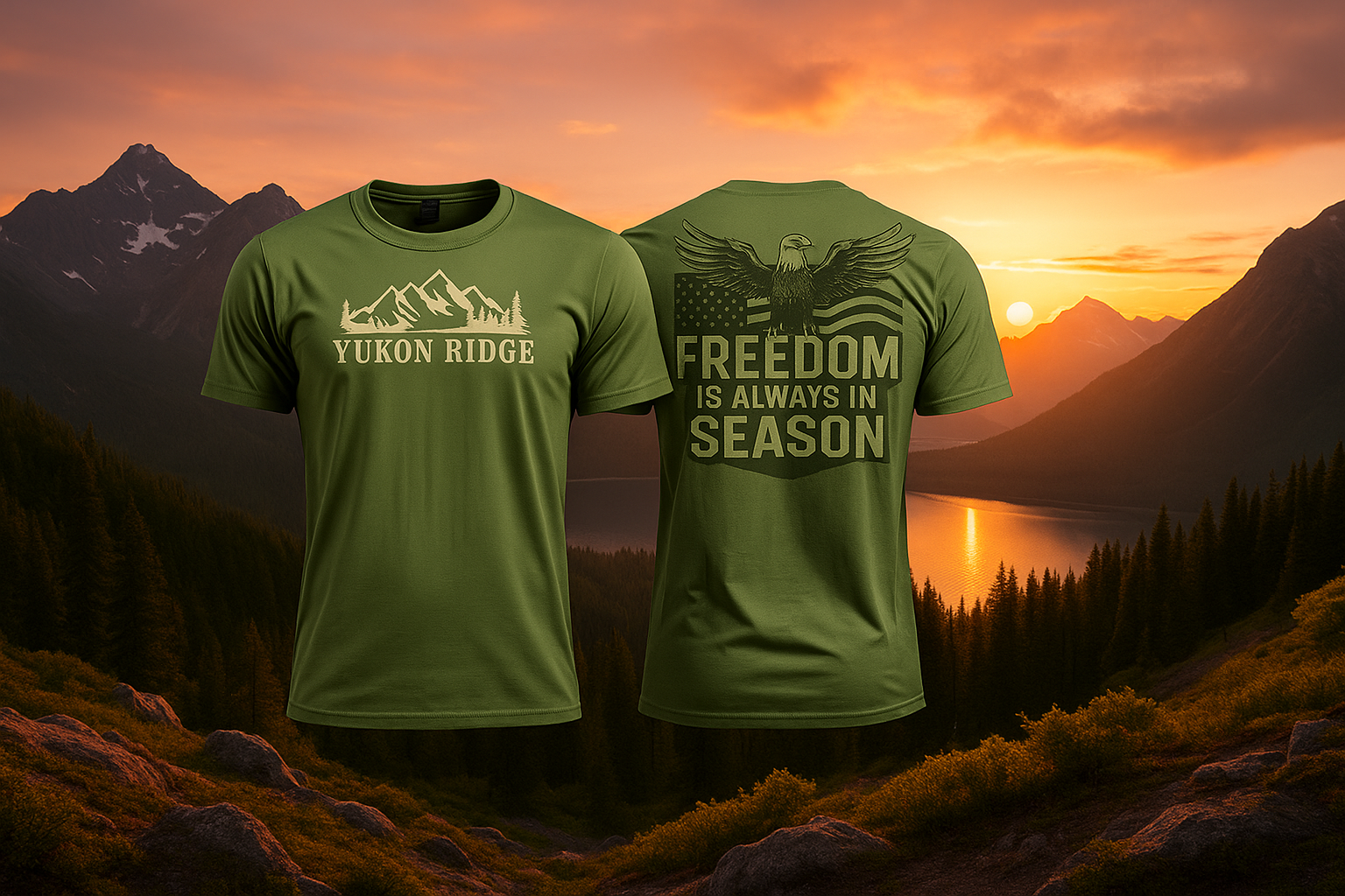 Yukon Ridge "Freedom is always in season" t-shirt