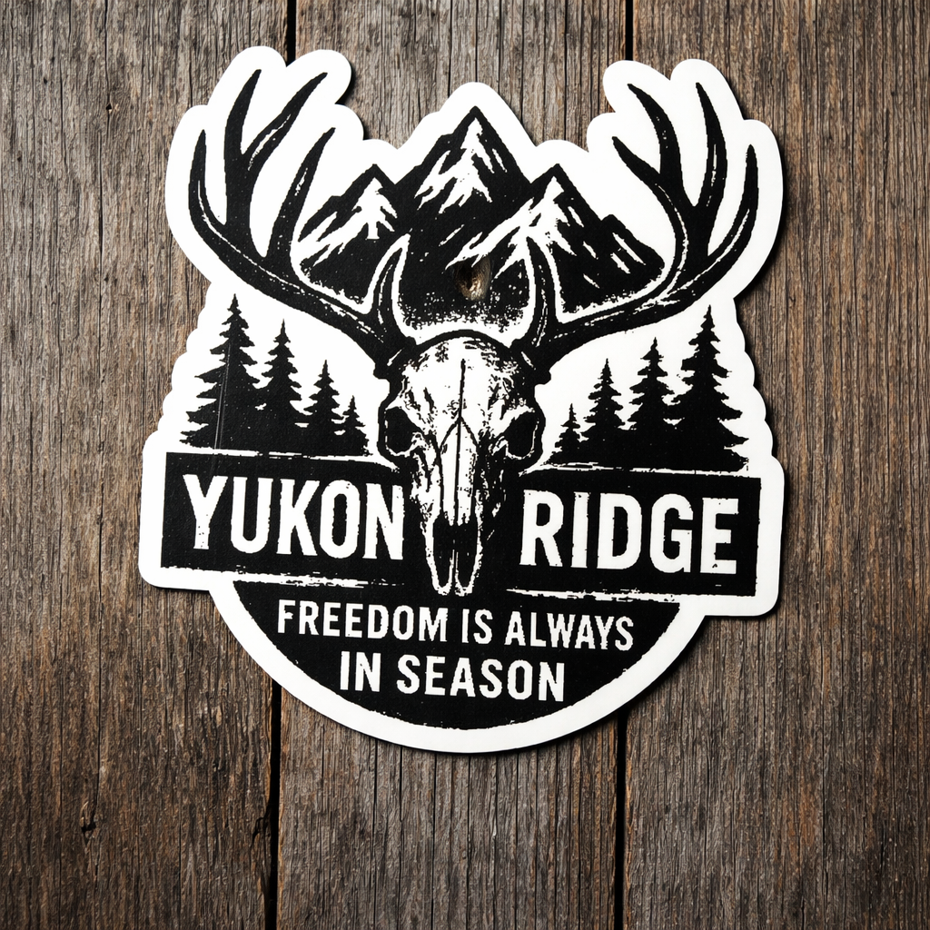 3" Yukon Ridge "Freedom is Always in Season" vinyl sticker